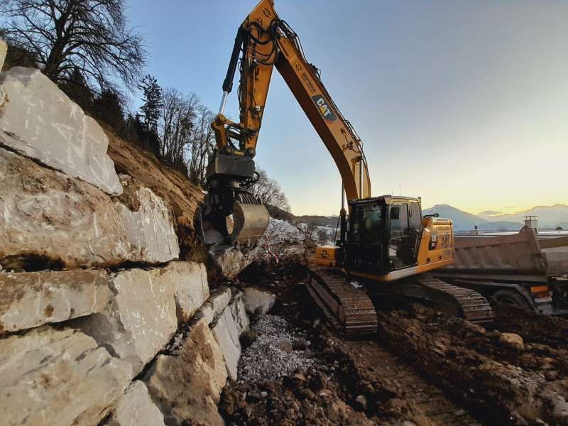 Steinmauer und Hangsicherung in Bludenz